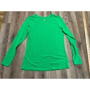 Natural Uniforms Shirt, Women's Size Large, Green, Long Sleeve, Modern Fit